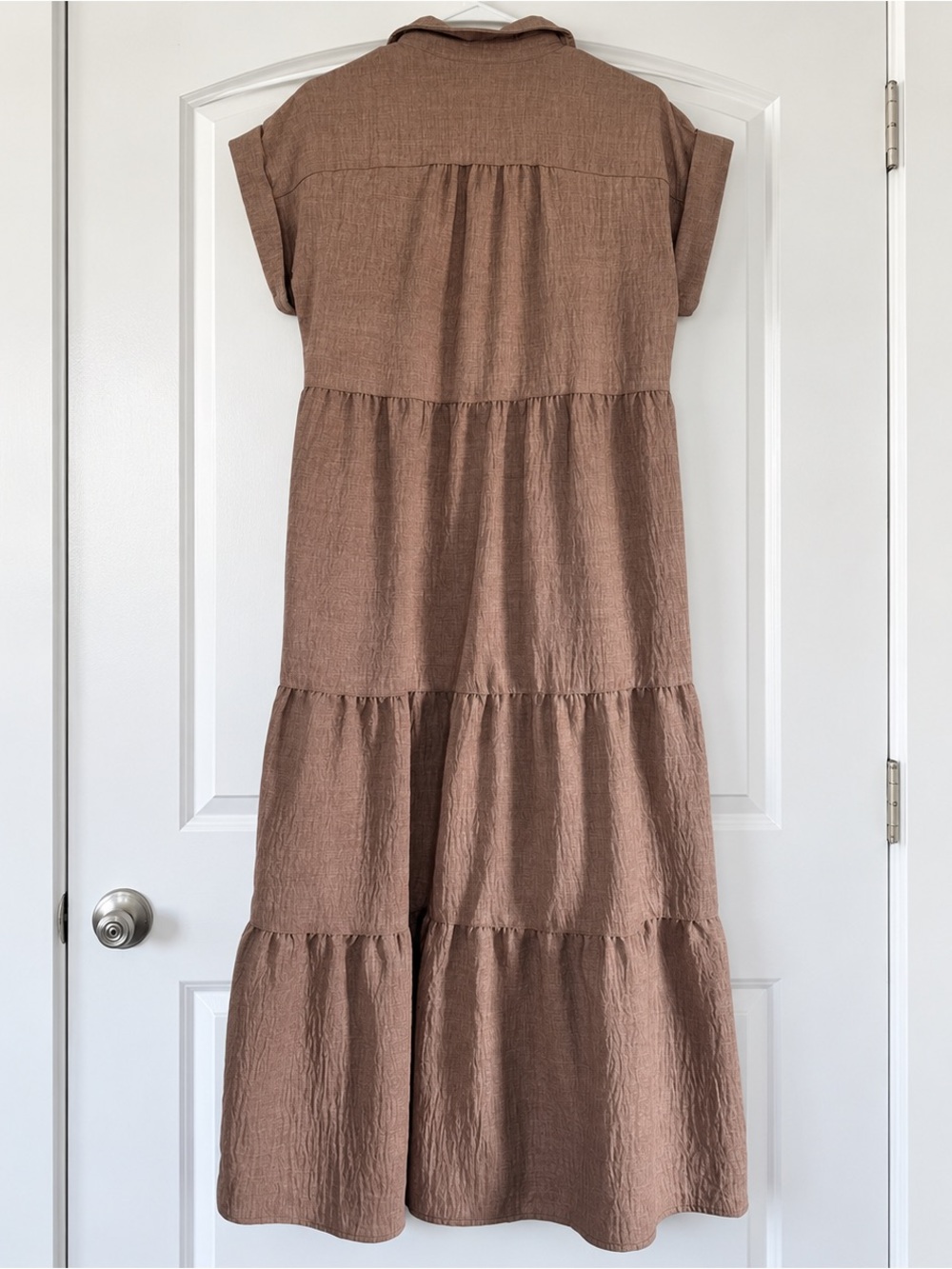 Max Studio Tiered Button-Front Casual Dress - Picture 3 of 8